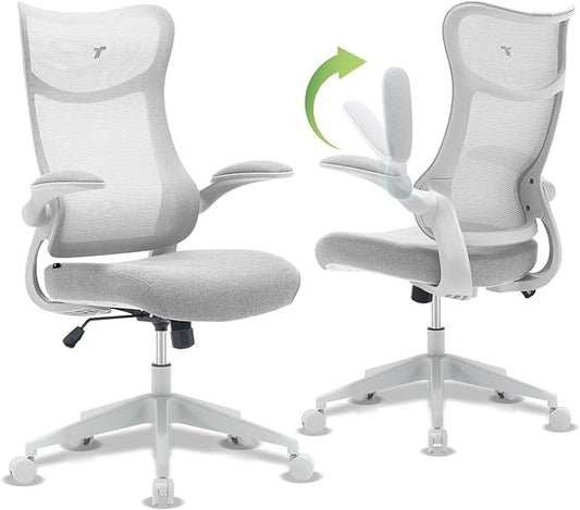 TT Airflex V2 Mesh Ergonomic Super Soft Wide Cushion Office Computer Desk Chair Adjustable Arms (Ashy Grey)