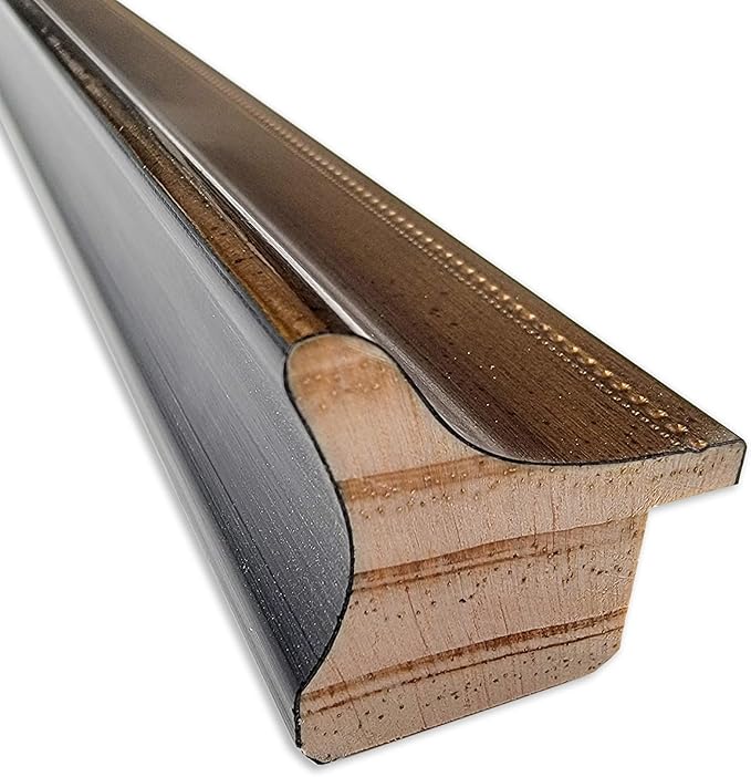 Amanti Art Bronze Full Length Mirror, 62x26 Salon Scoop Copper Tall Free Standing Body Wall Mirror Full Length for Dressing, Casual Wood Frame, Lean on Floor or Hang, Wall Decor