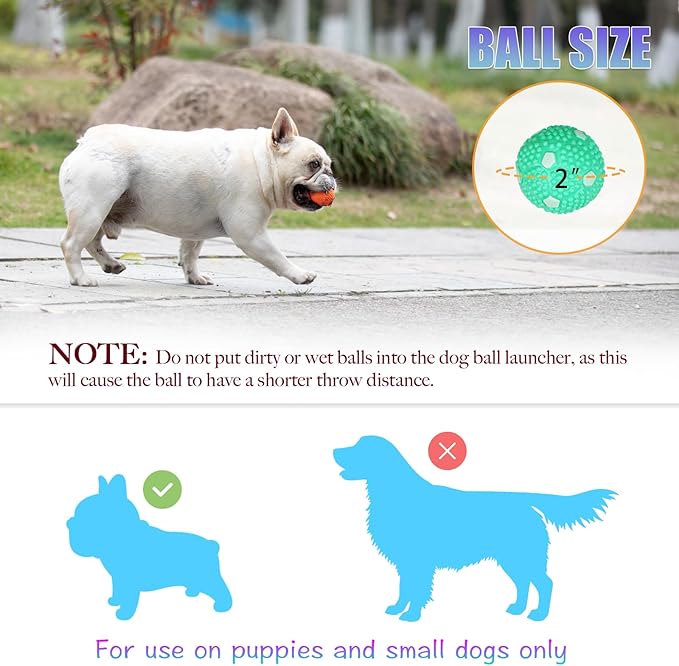Dog Balls 9 Pcak, Interactive Pet Self Playing for Small Dogs and Puppies for Automatic Dog Ball Launcher(2 Inches Balls)
