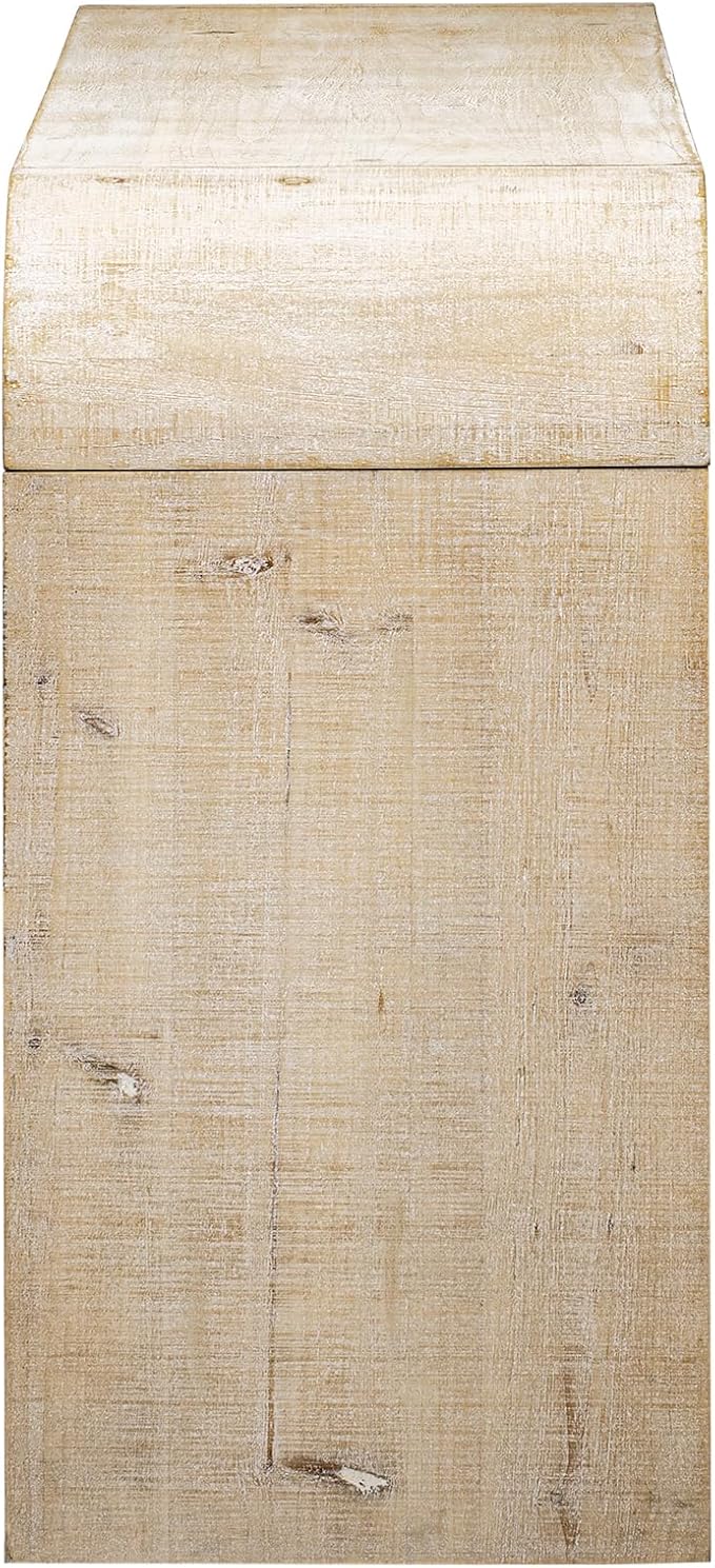 60'' Curved Sideboard with 4 Doors and Bottom Shelf, Versatile Wooden Accent Storage Cabinet Entryway Console Table for Hallway Living Room Dining Room (Beige-4.16)