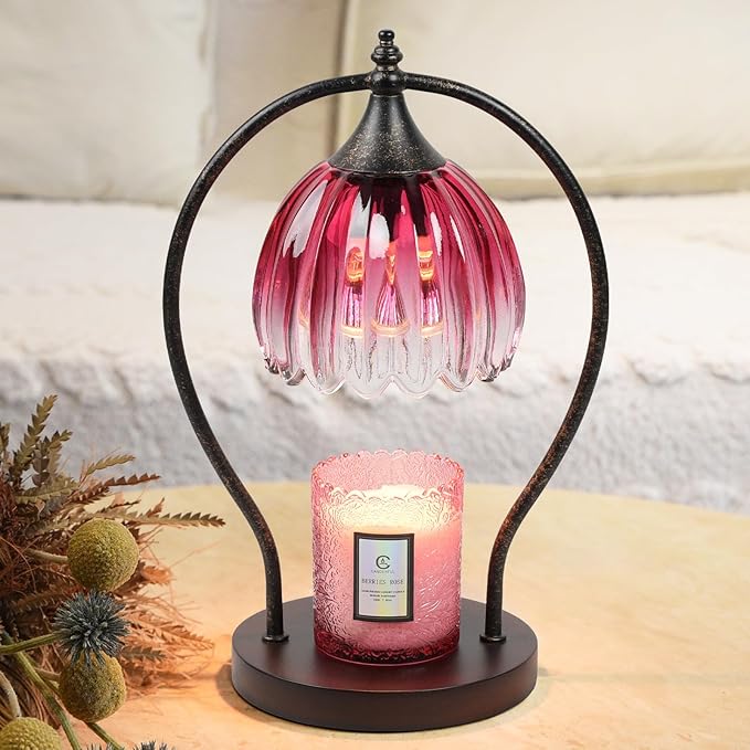 Candle Warmer Lamp, Dimmable Candle Warmer with Timer, Vintage Candle Wax Warmer for Jar Candles House Warming Gifts New Home, Birthday Gifts for Mom Women, Home Decor for Bedroom Living Room