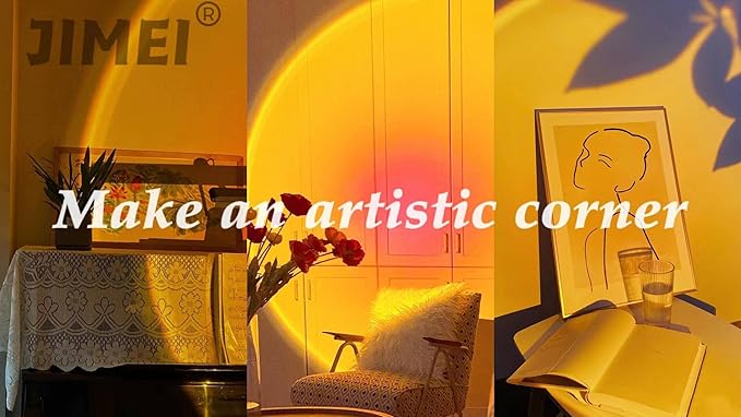 Sunset Lamp Projector Led Lights for Bedroom Night Light RGB Lights Sun Sunlight Sunrise Lamp 10w 360° Rotation Mood Lighting Home/Room Decor Christmas Gifts for Women,Triangle Multicolor