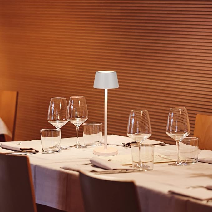 Rechargeable LED Wireless Desk Lamp,with IP54 Waterproof Function and Touch Dimming Table Lamps,Suitable for Indoor and Outdoor Lighting White