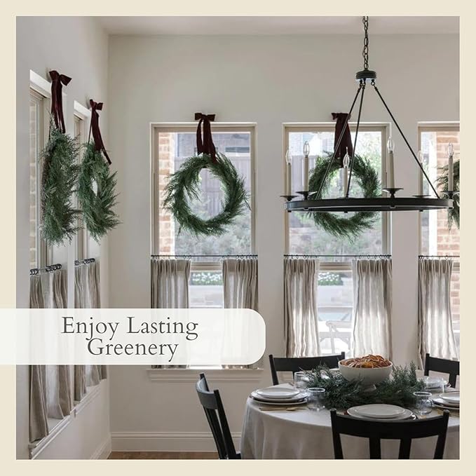 CG Hunter Holiday Collection Cedar Wreath, Premium Artificial Indoor and Outdoor Large 30" Cedar Christmas Wreath, Christmas Decorations and Holiday Greenery