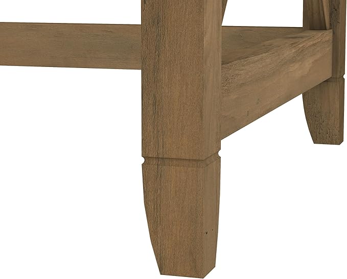 Bush Furniture Key West 60W Modern Farmhouse L Shaped Desk in Reclaimed Pine, 60-Inch Corner Computer Table for Home Office Workspace