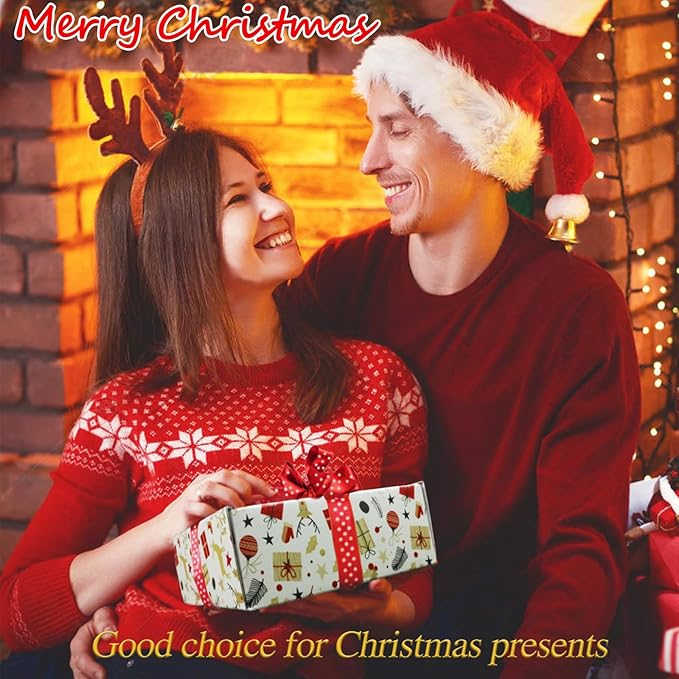 Christmas Candles Gifts for Women, 4 Pack Scented Candles Set,120 Hour Long Lasting Natural Soy Wax Aromatherapy Candle for Meditation, Yoga, Relaxation, SPA, Ideal Gifts for Women