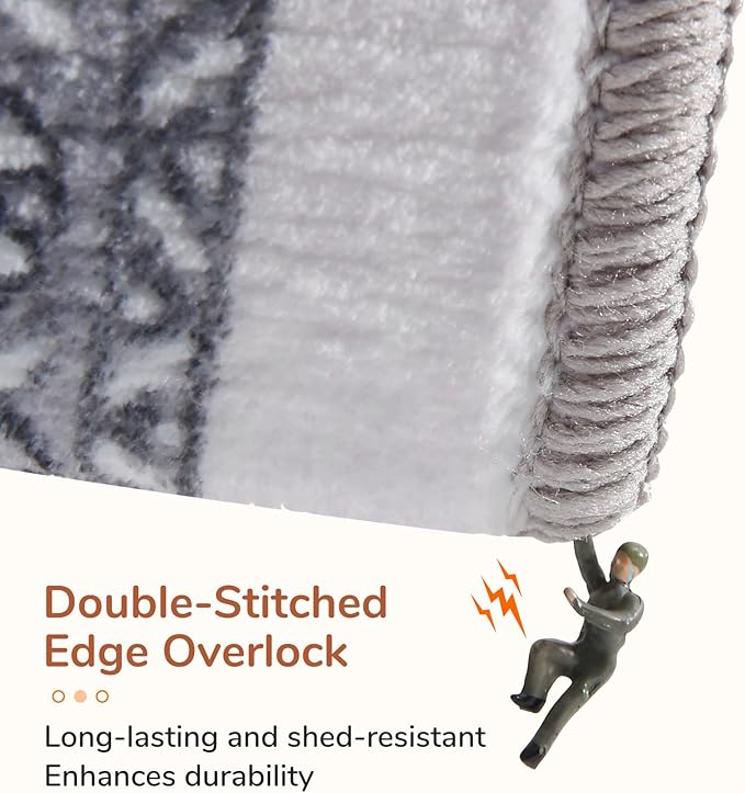 OPPODREAM Thin Area Rugs 9x12 Living Room, Washable Rugs 9x12 with Non Slip Backing, Faux Cashmere Low-Pile 9 x 12 Carpet, Navy Blue & Gold