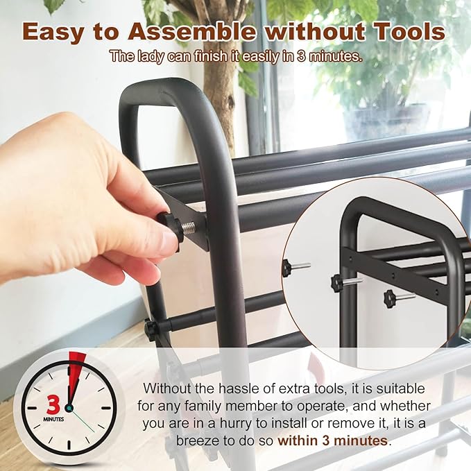 KANAV Expandable Shoe Rack Organizer – 3-Tier Shoe Shelf for Closet, Entryway & Front Door – Space-Saving Shoe Storage Solution