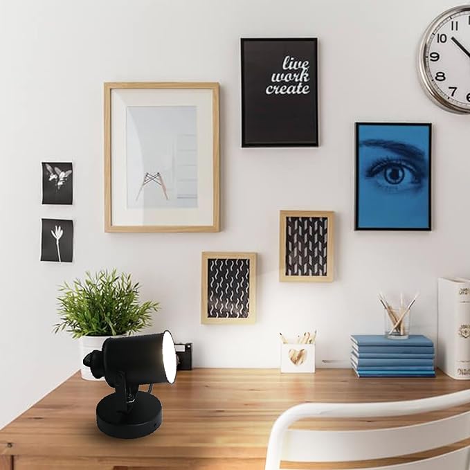 LED Desk Lamp, Eye-Caring Reading Lamp, 5W, 280 Lumens, High CRI 80+, 4000K Cool White Light, Sleek Design, Adjustable Lamp Ideal for Reading, Studying, and Office Use