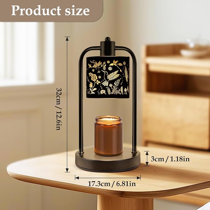 Candle Warmer Lamp Electric with Timer: Wax Melts for Warmer Yankee Candles Large - Dimmable Candle Warmer for Birthday Christmas Gift Bedroom Home Decor