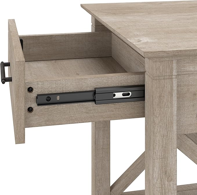 Bush Furniture Coffee Table with Storage with Aged Bronze Hardware | Key West Collection Center Counter for Living Room | 47Wx24Dx18H