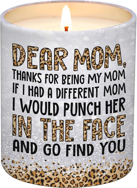 Gifts for Mom from Daughter Son - Christmas Gifts for Mom, Wife, Women - Moms Birthday Gift Ideas, Cool Birthday Gift for Moms - Funny Christmas Candle, mom Soy Wax Candle