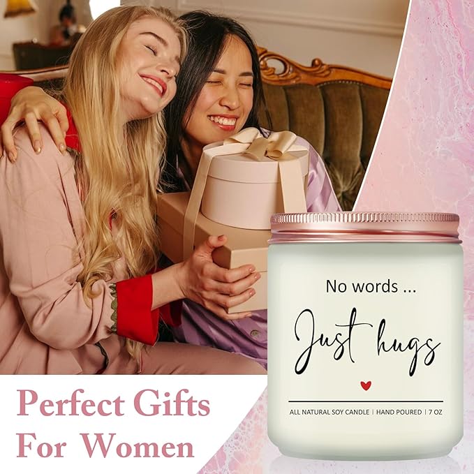 Bereavement Gifts - Sympathy Gift for Loss of Loved - Get Well Soon, Thinking of You, Feel Better Cheer Up, After Surgery Gfits for Women - Lavender Scented Candle