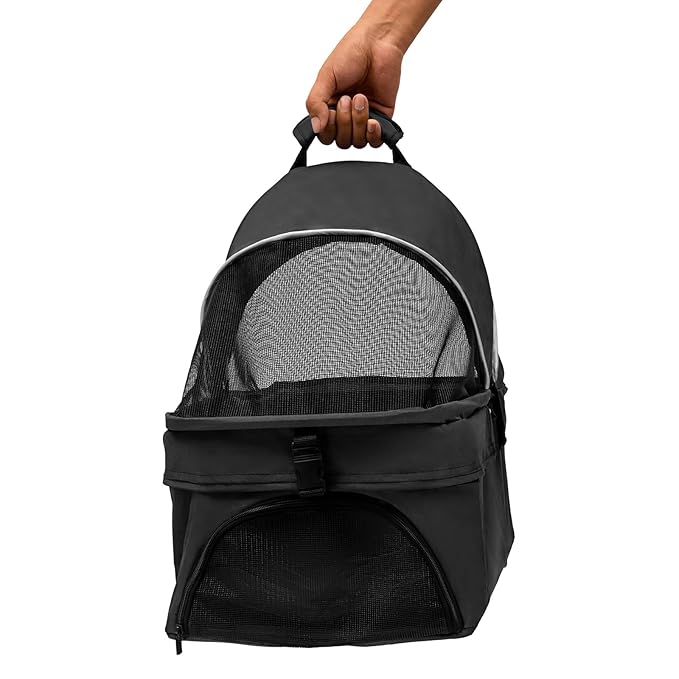 Pet Stroller for Small Medium Dogs Cats,Detachable Folding Travel Puppy Stroller with Wheels,Max Load 44 lbs,with Storage Basket