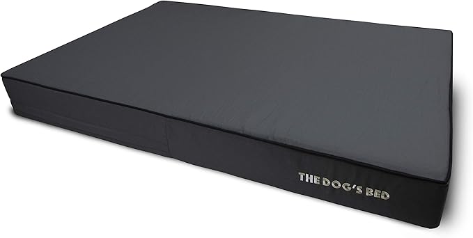 The Dog’s Bed Orthopedic Memory Foam Dog Bed, XXL Grey & Black 54x36, Waterproof, Supportive Dog Bed with Replaceable Covers, Veterinary Approved