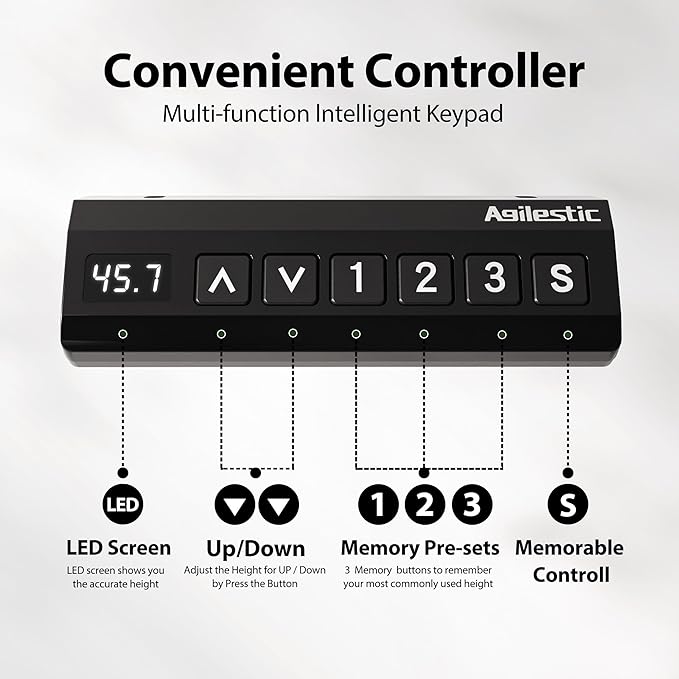 Agilestic L Shaped Standing Desk Adjustable Height, Electric Corner Standing Desk, 63 x 55 inch Sit Stand Computer Table with Splice Board, Dark Walnut
