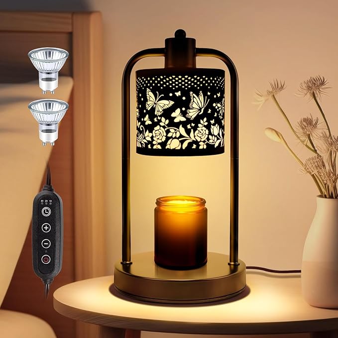 Candle Warmer Lamp Electric with Timer: Wax Melts for Warmer Yankee Candles Large - Dimmable Candle Warmer for Birthday Christmas Gift Bedroom Home Decor