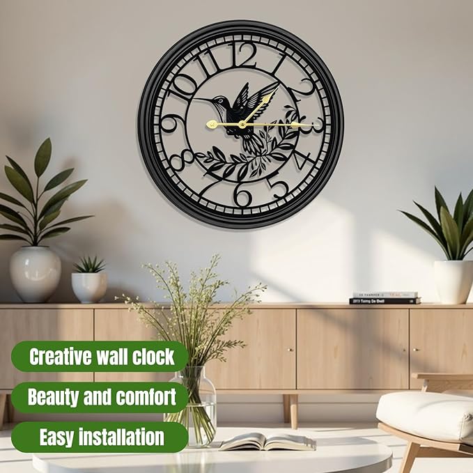 Big Wall Clock - Wall Clocks for Living Room Decor, Quiet and No Ticking Suitable for Wall Decor, Living Room Decoration, Kitchen Decoration