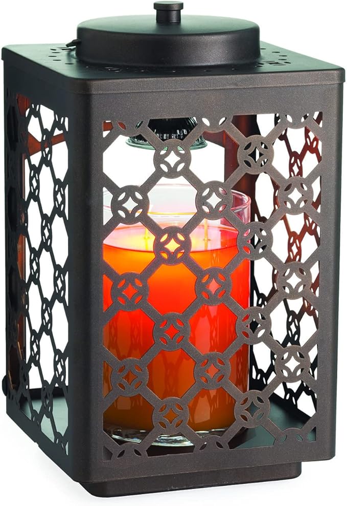 Candle Warmers Etc. Garden Candle Warmer Lantern – for Top-Down Warming & Flame-Free Fragrance