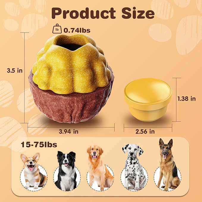 Interactive Dogs Frozen Treat Toy for Aggressive Chewer,Fillable Freezable Treat Dispenser for Mental Stimulation, 3-in 1 Dog Chew Toys Keeps Dogs Busy and Reduces Anxiety, Easy to Clean