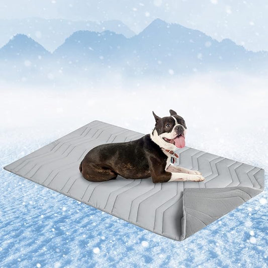 SCENEREAL Dog Cooling Mat for Crate, 36"x23" Self-Cooling Dog Pad Reversible (Cool & Warm), Pet Cool Mat for Small Medium Dogs, Kennel Sofa Mats, Durable Non-Toxic Gel, Machine Washable