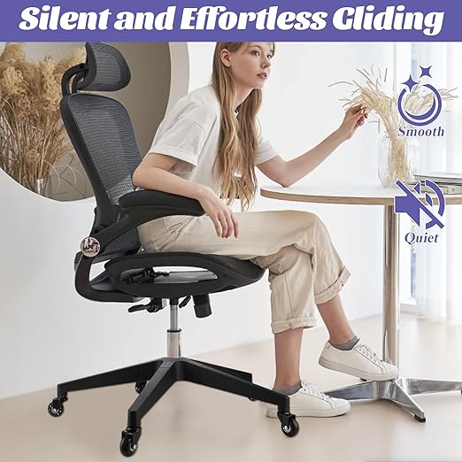 28 Inch Office Chair Base Replacement with 5 Wheels Bell Glides Gaming Chair Base Replacement Metal, 2200 Lbs Heavy Duty Desk Chair Base Part (Black)