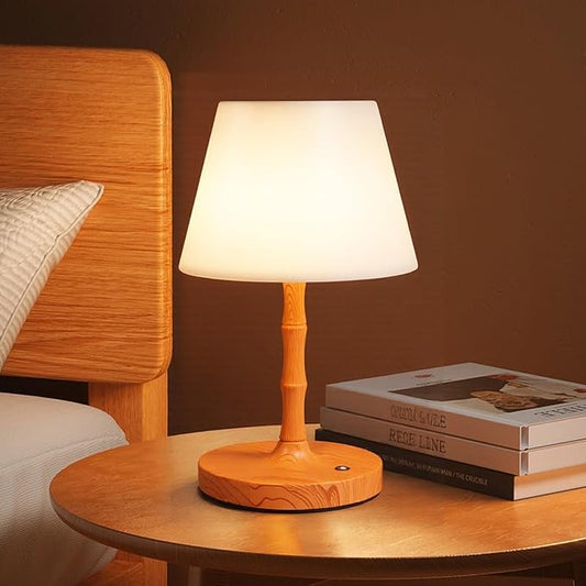 Adjustable Outdoor Lights Powered by Battery, Suitable for Offices and bedrooms, Children's Sleep, Courtyard Camping Restaurant LED Night Lights, Rechargeable Battery Driven Lights (Yellow)