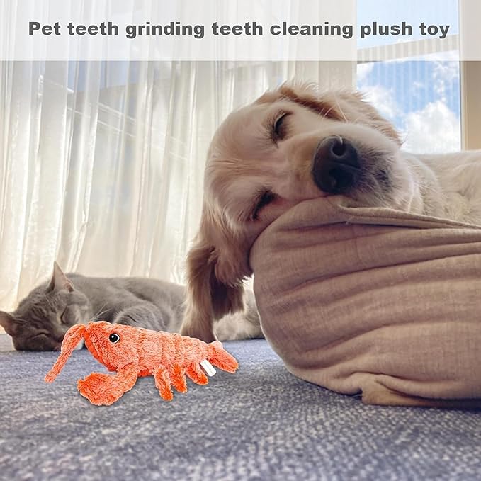 Floppy Lobster Dog Toys, Plush Jumpinp Lobster Cat Interactive Toys, USB Charging Pet Interactive Toys, Soft & Washable Cute Pet Toys, Flopping Lobster Toy for Cats & Small Dogs