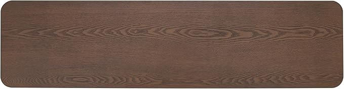 58" Console Table for Entryway with Fluted Pedestal Base Behind Couch, Modern Wood Accent Sofa Table with Metal Accen for Entrance, Hallway, Living Room, Walnut