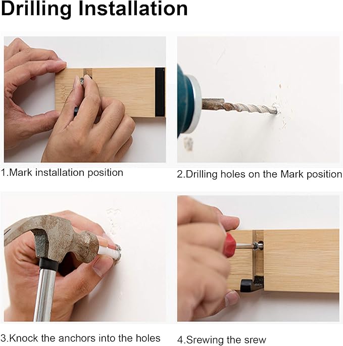 Modern Wood Coat Rack - 2 Pack - Wall Mounted - 4 Folding Hooks – Modern, Sleek Space-Saving - for Small Space