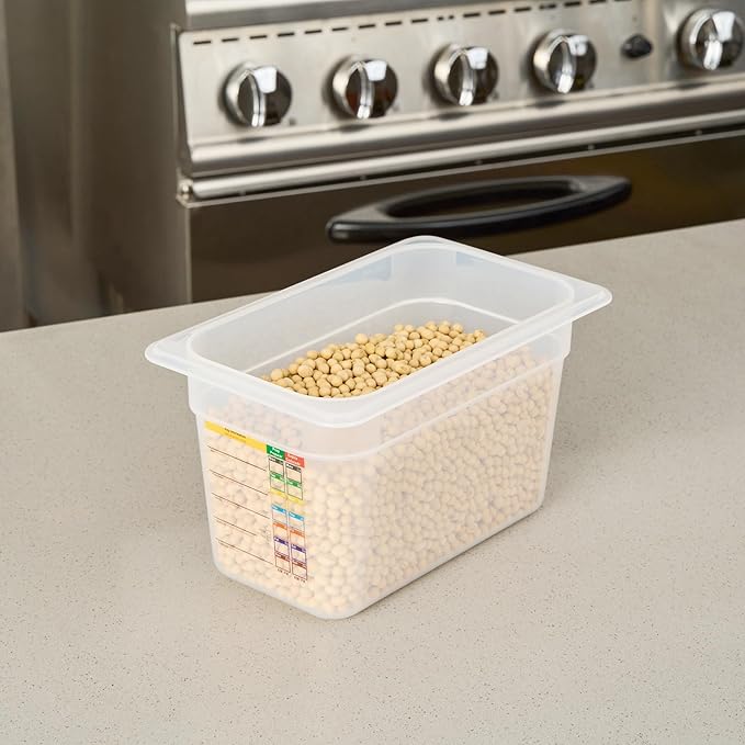 Restaurantware Food Storage Container 1 Pack of 10.3 x 6.2 x 5.9 Inches Plastic Stackable Storage Box White Reusable Label Container Dishwasher Safe For Restaurants And Kitchens
