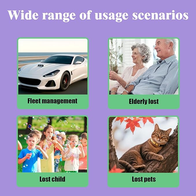 2025 Magnetic GPS Tracker for Vehicles - No Monthly Fee Real-Time Car Locator | Waterproof Hidden Tracking Device for Kids, Pets, Elderly & Assets | 1-Year Battery Life | No SIM/Subscription Needed