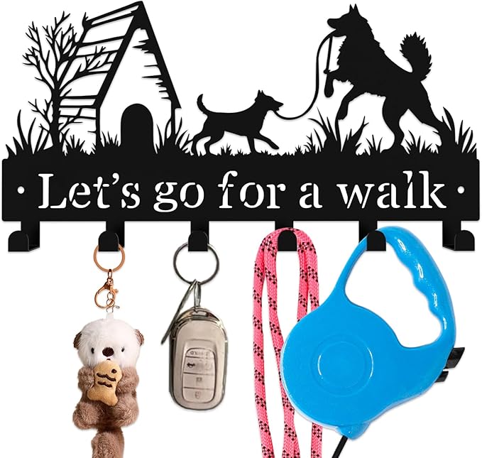 Custom Metal Key Rack Hooks, Personalized Key Holder for Wall, Dog, Dog House Theme Wall Decoration Key Hooks, Key Hanger Organizer for Living Room, Entryway, Pet House, Bedroom Decor