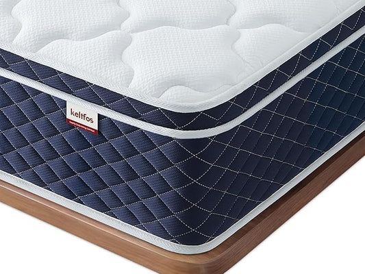 Full Size Mattress Balanced Firm with Breathable CertiPUR-US Certified Hard Foam for Single, Coils Hybrid Bed in a Box Fits Small Spaces, Absorb Noise & Pressure Relief - 74" Lx 53" Wx 12" H