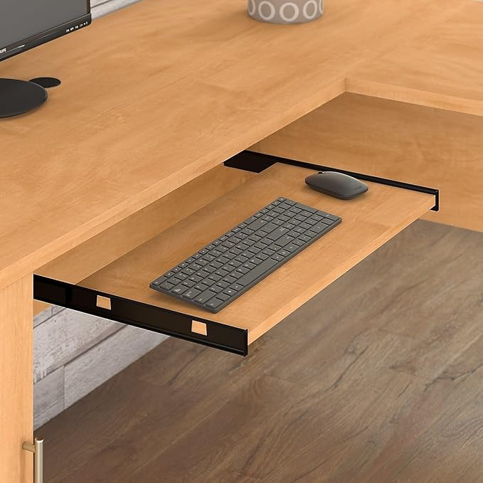 Bush Furniture File Drawer Accommodates Letter-Size documents While Box Drawer Stores Office Supplies and Utensils