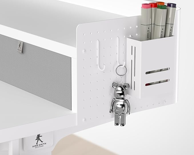 55x24 Inches Electric Standing Desk with 2 Drawers, Height Adjustable Stand up Desk for Home Office, Ergonomic Sit to Stand Table with Storage Shelf, DIY Board, Hooks, White