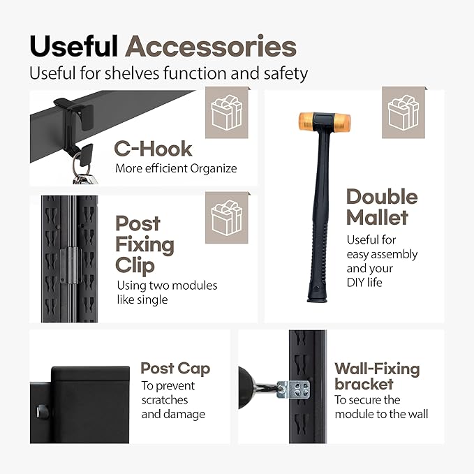 HOMEDANT House 5 Tier Laminated Metal Shelving Unit Adjustable Storage Utility Rack Heavy Duty Shelves Organization Multipurpose Shelf Kitchen Garage Pantry Closet (2, (M) 36.2" W, Black)