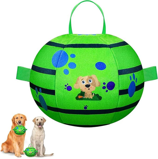 Interactive Dog Toys Chew-Resistant Interactive Dog Ball Nylon Dog Balls with Rope Bluetooth-Enabled for Music Connection Moving Dog Ball Interactive Dog Balls for Medium Dogs