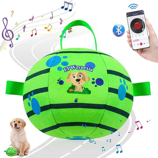 Interactive Dog Toys with Bluetooth Music & Rechargeable Vibrating dog Ball, Chew-Resistant Soccer Ball for Dogs - Durable, Fun Playtime for Small Dog
