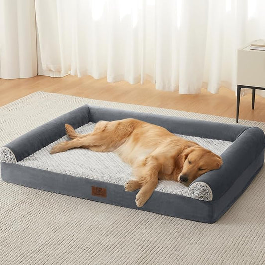 WNPETHOME Orthopedic Dog Beds Large Sized Dog, Large Bed Foam Pet Couch with Washable Cover, Waterproof Washable Pet Bed Sofa, Big Pet Bed