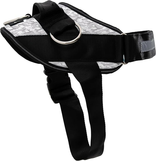 ShawnCo Essential Dog Harness, No-Pull Pet Vest with 3 Leash Clips, No Choke, Reflective, Adjustable and Padded, for Easy Walking and Training for Small, Medium and Large Dogs (Arctic Camo, S)