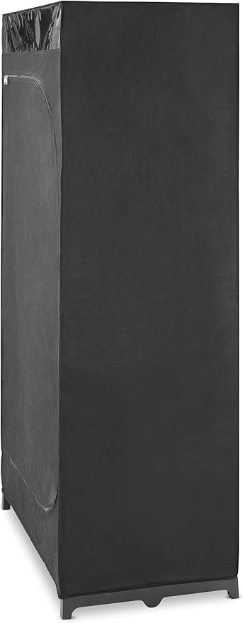 Whitmor Portable Clothes Closet - Freestanding Garment Organizer with Cover - 36 Inches Wide - Black