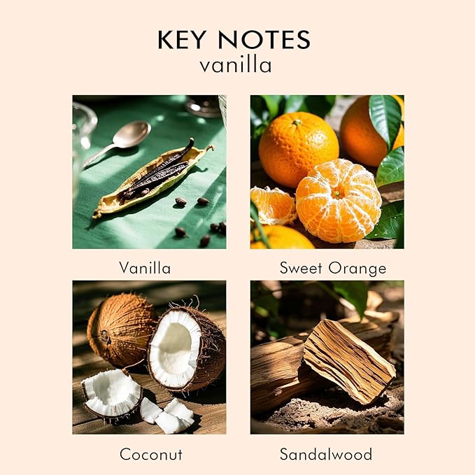 Scented Candle for Home Vanilla, Luxury Glass Candles Soy Wax for Men and Women, Aromatherapy Candle Gift for Christmas Birthday Mother, 6.8 oz