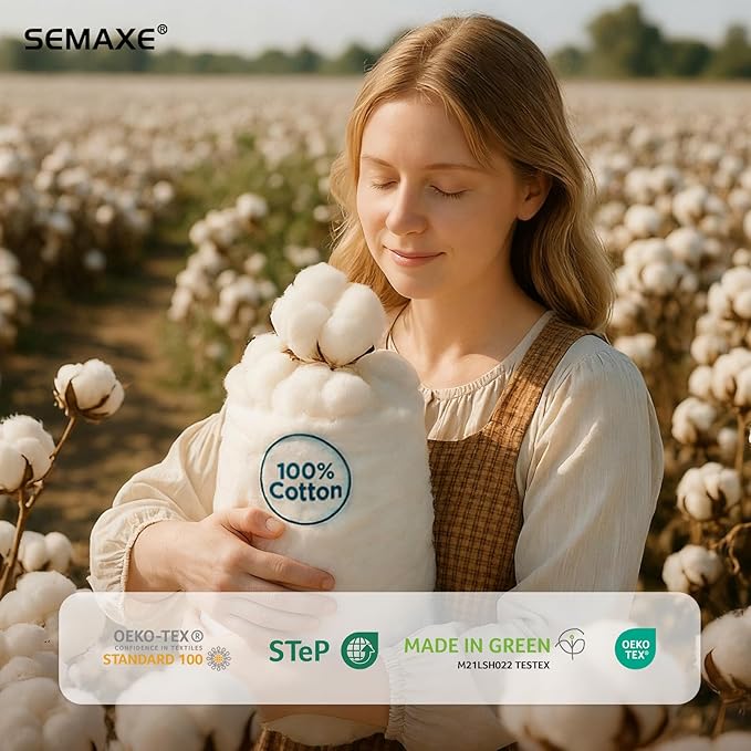 SEMAXE Hand Towels for Bathroom, 100% Cotton Towels with Hanging Loops, Soft and Absorbent, 4 Pack Hand Towel Set for Gym, Shower, Hotel and Spa, Decorative Checkered Towel