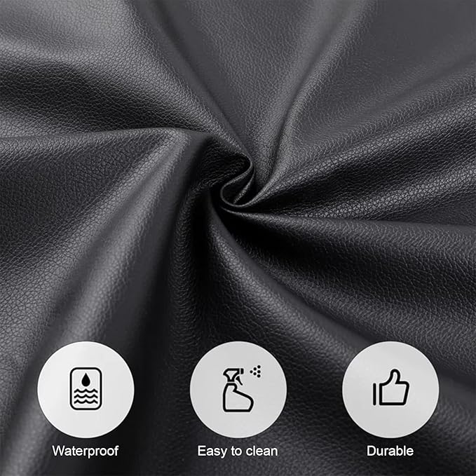 Full Bed Frame 54.3" Tall with 3-Tier Storage Headboard and PU Leather, Metal Platform Bed Frame with LED Lights and Charging Station, Noise-Free, Metal Support, No Box Spring Needed, Black