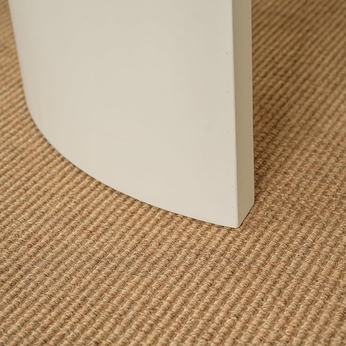 Round Nesting Coffee Table Set of 2, 31.5" Large and 18" Small Low Tables, Modern Wood Grain Tables for Living Room, White