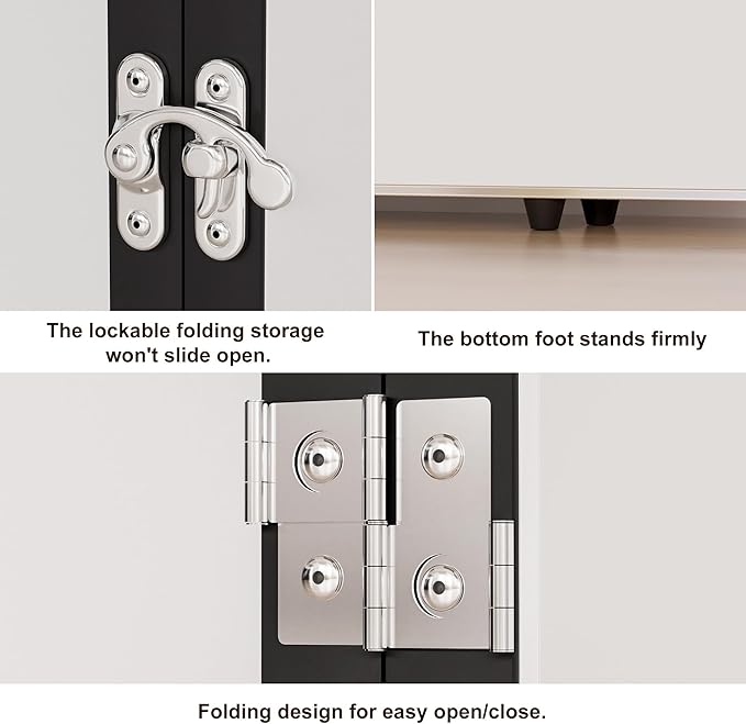 brisafe 360-Degree Folding Full-Length Mirror - 63" x 55"Oversized Anti-Shatter Nano Film Mirror, Space-Saving Foldable Design for Home Gym/Yoga Studio, 60% Commercial Insurance Discount, Black