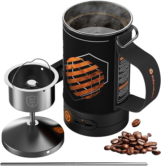 Percolator Coffee Pot Electric,Boil Water & Brew Tea 2-in-1,3 Cup Coffee Maker,Portable Tea Kit for Camping,Travel