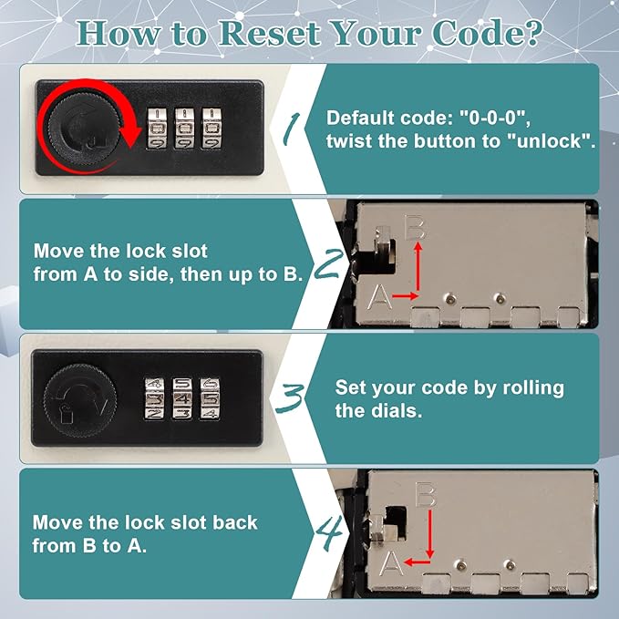 KYODOLED Key Storage Lock Box with Code, Locking Key Cabinet, 40 Key Holder Wall Mount with Combination Lock, Hooks & Tags Labels for Home, Office, Business, 2.5" D x 8.1" W x 12.1" H, White