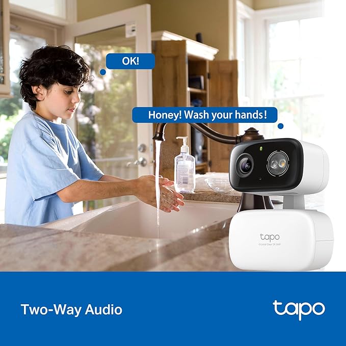 Tapo 2K 3MP Pan/Tilt Indoor/Outdoor Security Camera - Free Person/Baby Cry Detect & Motion Track, 360° Track, Color Night Vision, SD/Cloud Storage, Works w/Alexa & Google Home HybridCam 360